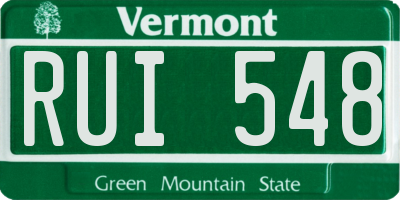 VT license plate RUI548