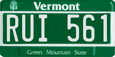 VT license plate RUI561