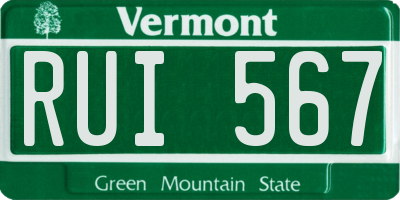 VT license plate RUI567