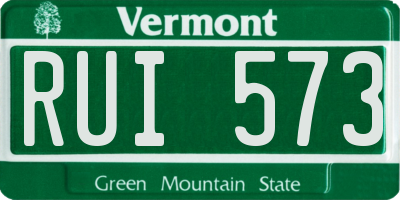 VT license plate RUI573