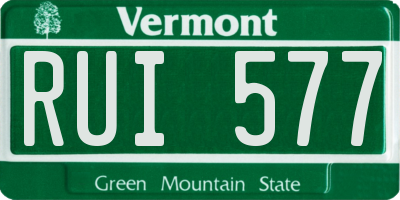 VT license plate RUI577