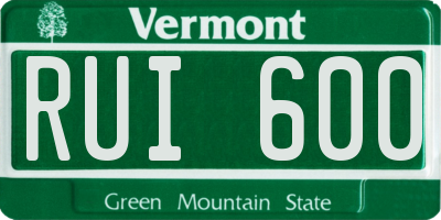 VT license plate RUI600