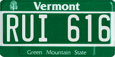 VT license plate RUI616
