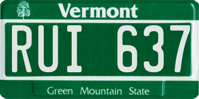 VT license plate RUI637