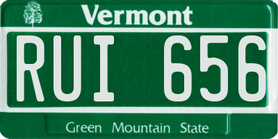 VT license plate RUI656