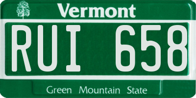 VT license plate RUI658
