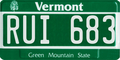 VT license plate RUI683