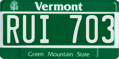 VT license plate RUI703