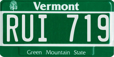 VT license plate RUI719