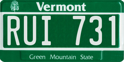 VT license plate RUI731