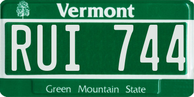 VT license plate RUI744