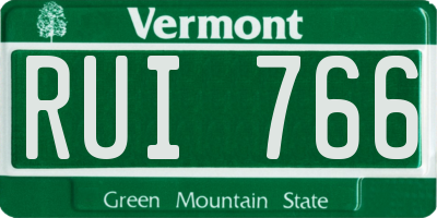 VT license plate RUI766