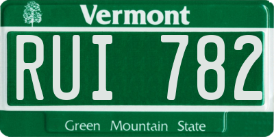 VT license plate RUI782