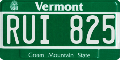 VT license plate RUI825