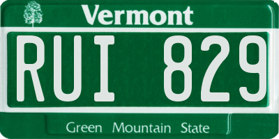 VT license plate RUI829