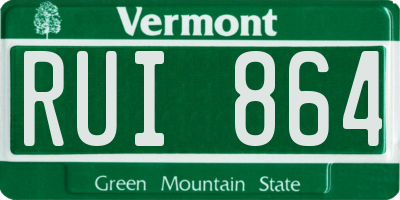 VT license plate RUI864