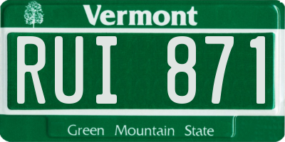 VT license plate RUI871