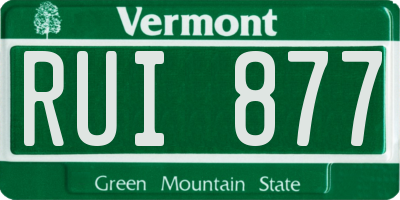 VT license plate RUI877