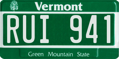 VT license plate RUI941