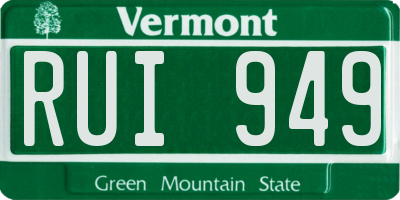 VT license plate RUI949