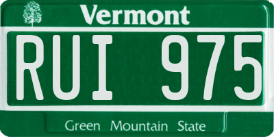 VT license plate RUI975