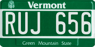 VT license plate RUJ656