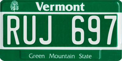 VT license plate RUJ697