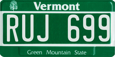 VT license plate RUJ699