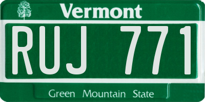 VT license plate RUJ771