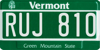 VT license plate RUJ810
