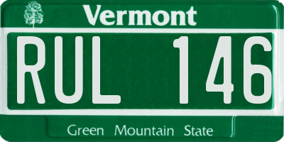 VT license plate RUL146