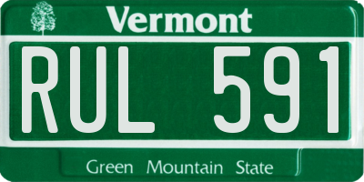 VT license plate RUL591