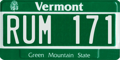 VT license plate RUM171