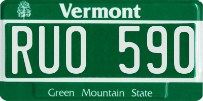 VT license plate RUO590