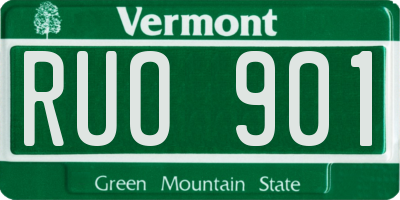 VT license plate RUO901