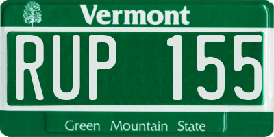 VT license plate RUP155