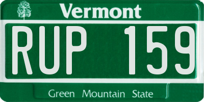 VT license plate RUP159