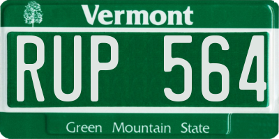 VT license plate RUP564