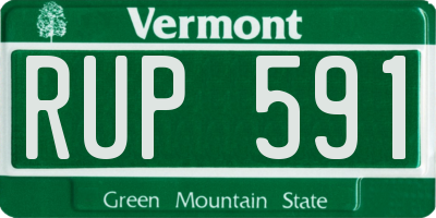 VT license plate RUP591