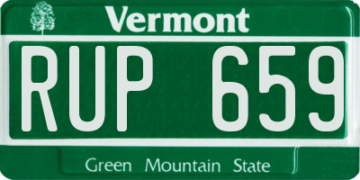 VT license plate RUP659