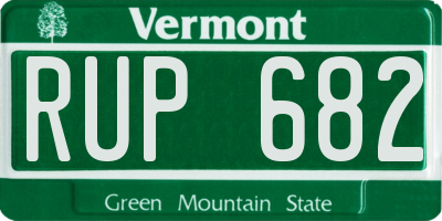 VT license plate RUP682