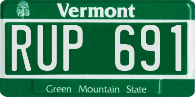 VT license plate RUP691