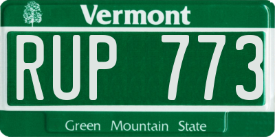 VT license plate RUP773