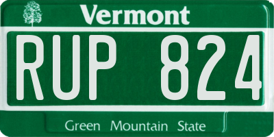 VT license plate RUP824