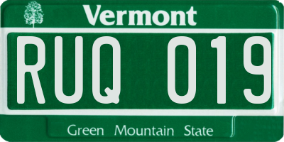 VT license plate RUQ019