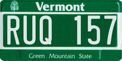 VT license plate RUQ157