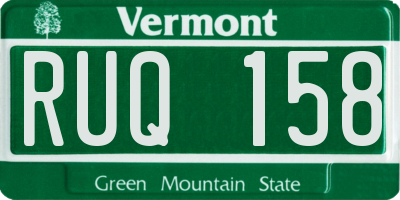 VT license plate RUQ158