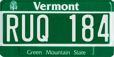 VT license plate RUQ184