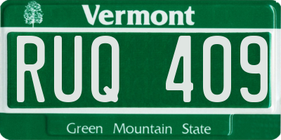 VT license plate RUQ409