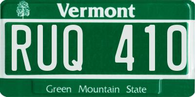 VT license plate RUQ410